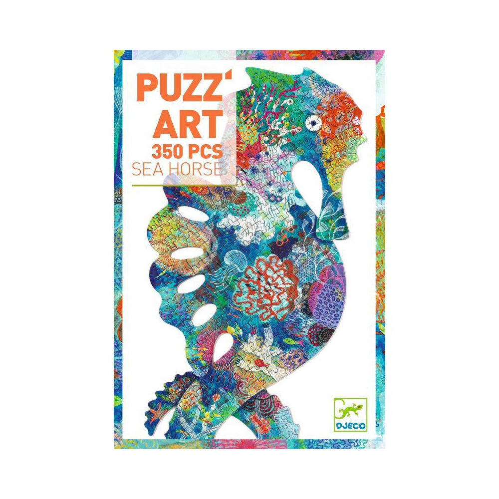 350pc Djeco Sea Horse Shaped Art Puzzle Game 23x34cm 7y+