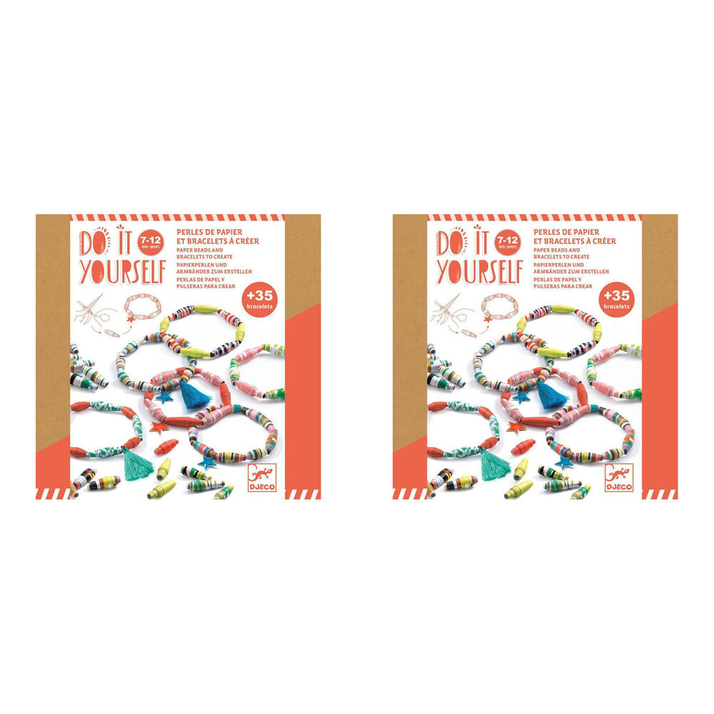 2PK Djeco Do It Yourself Pop & Colourful Bracelets Kids DIY Creative Kit 7y+
