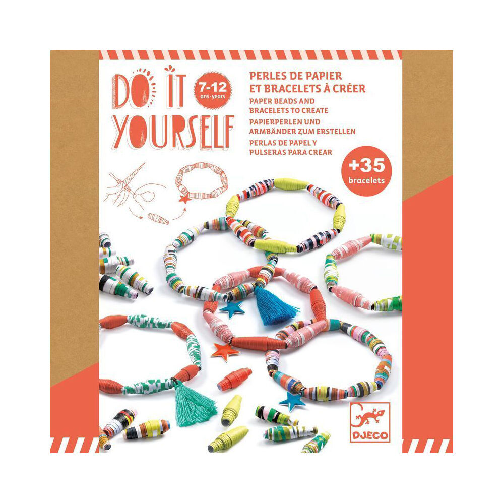 2PK Djeco Do It Yourself Pop & Colourful Bracelets Kids DIY Creative Kit 7y+
