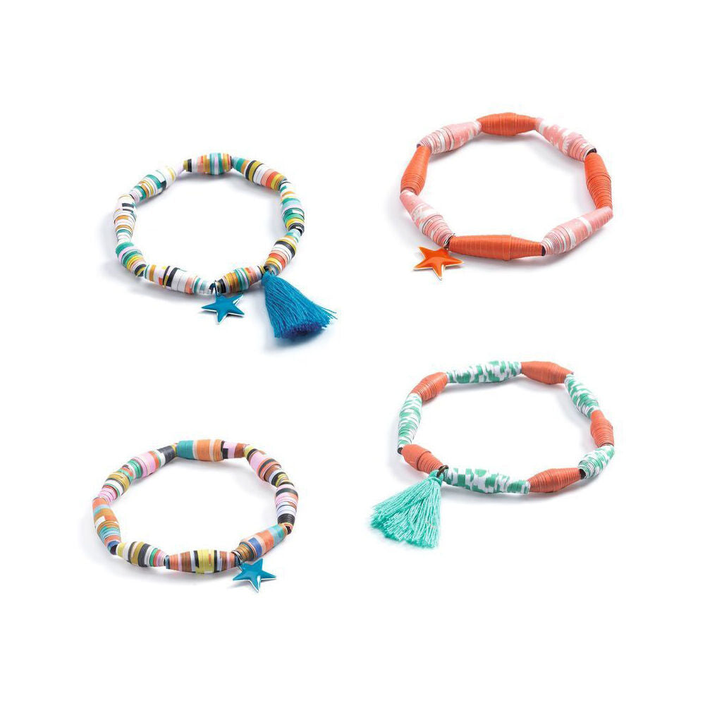 2PK Djeco Do It Yourself Pop & Colourful Bracelets Kids DIY Creative Kit 7y+