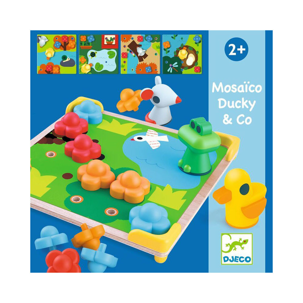 Djeco Wooden Mosaico Ducky & Co Kids Educational Game 2y+