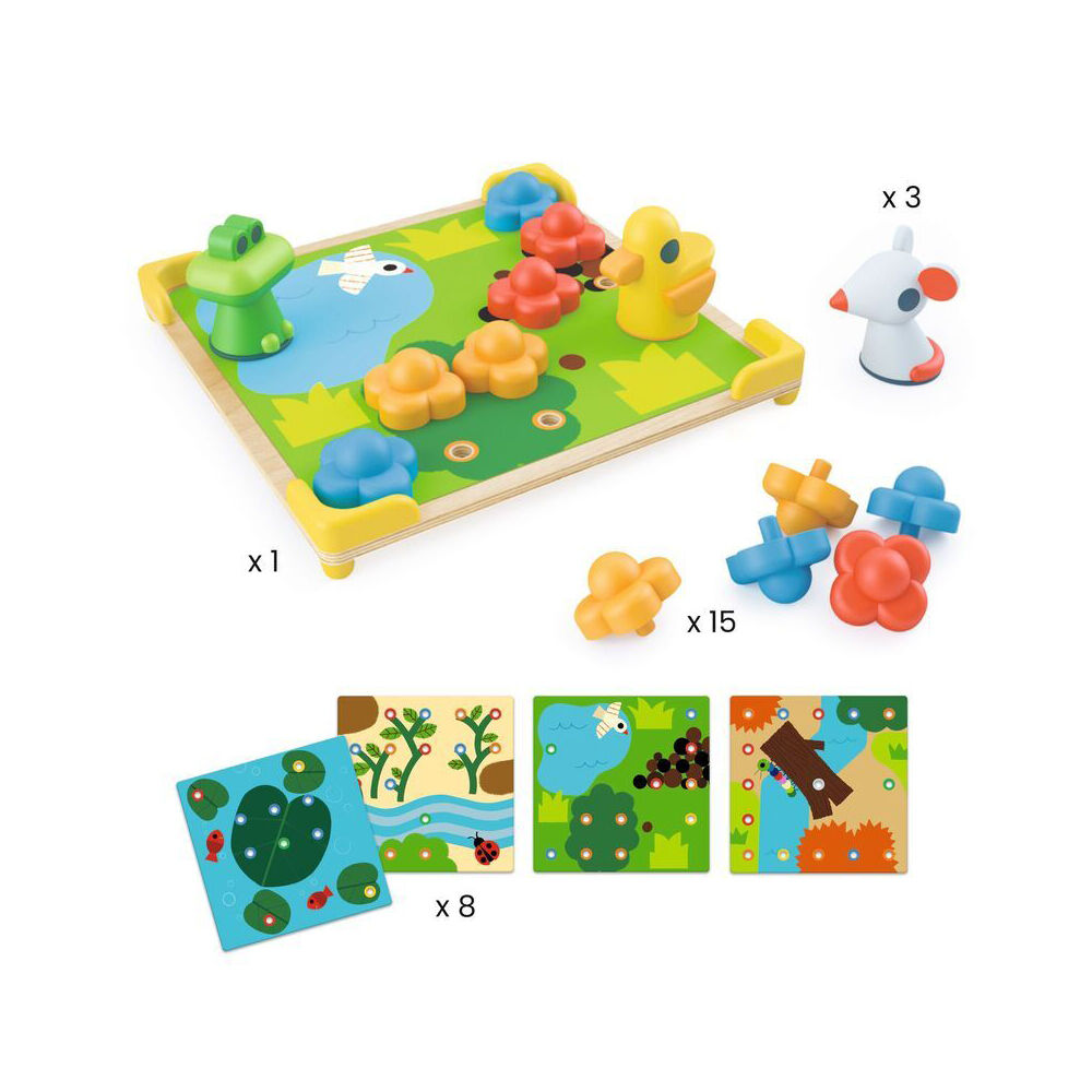 Djeco Wooden Mosaico Ducky & Co Kids Educational Game 2y+