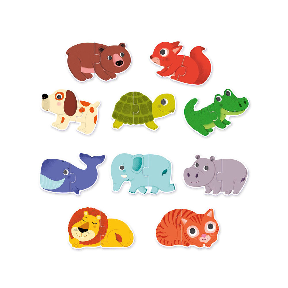 20pc Djeco Duo Animals Jigsaw Puzzle Kids Game 2y+