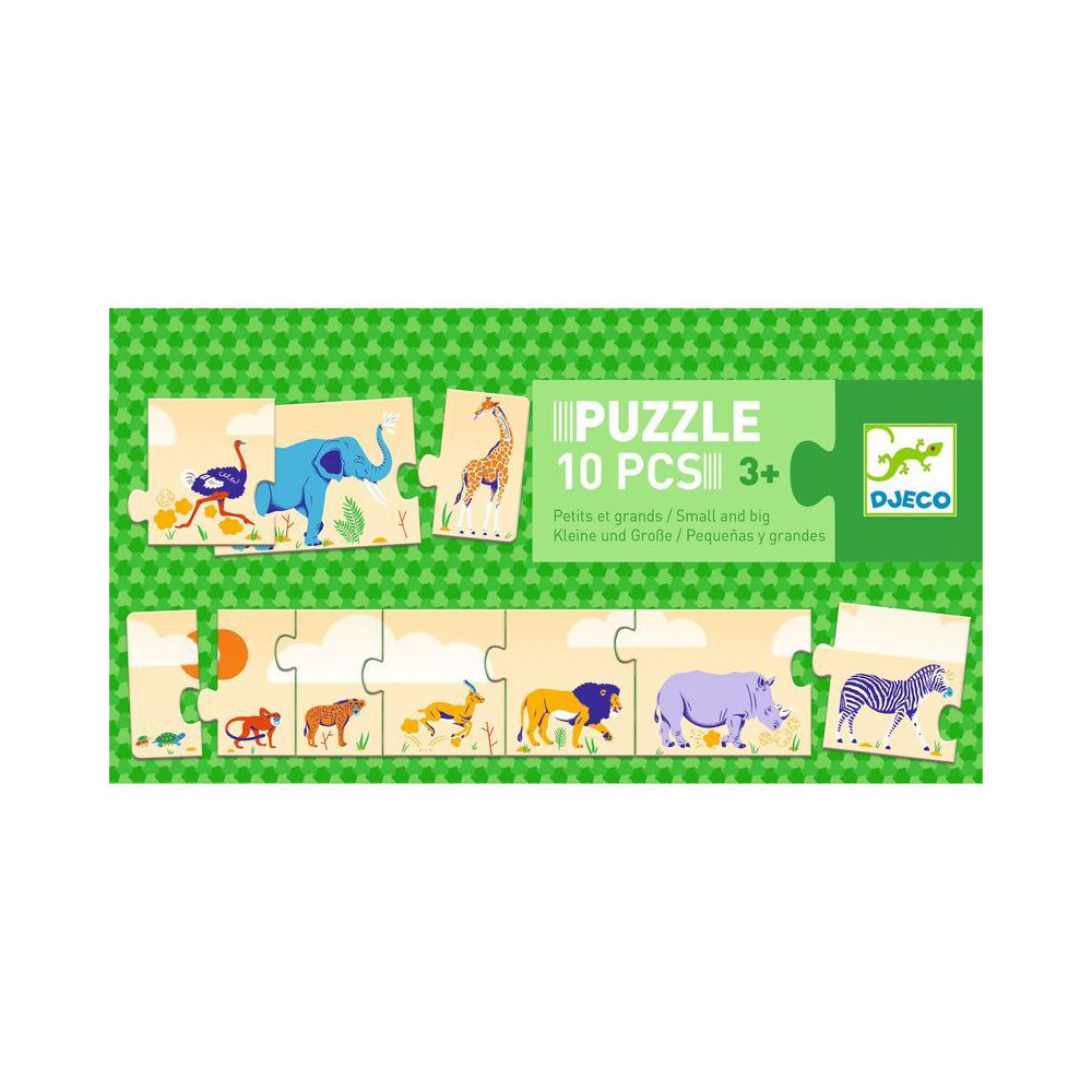 10pc Djeco Small & Big Jigsaw Puzzle Kids Game 3y+