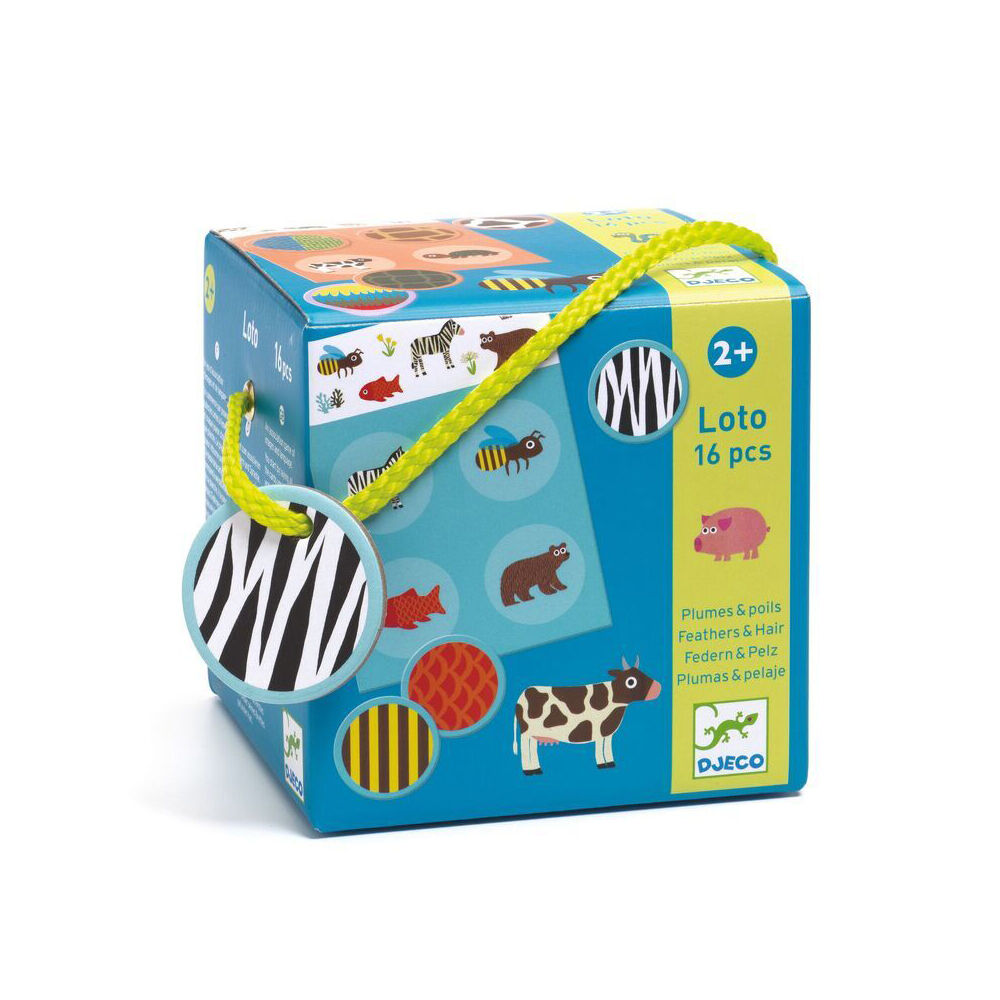 20pc Djeco Feathers & Fur Bingo Game Kids/Children Game 2y+