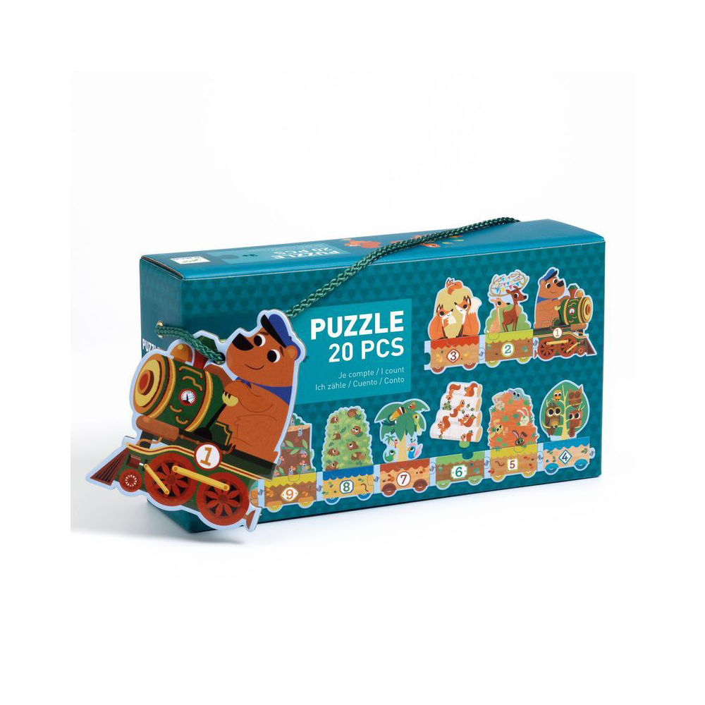 20pc Djeco I Count Puzzle Kids Educational Game 3y+