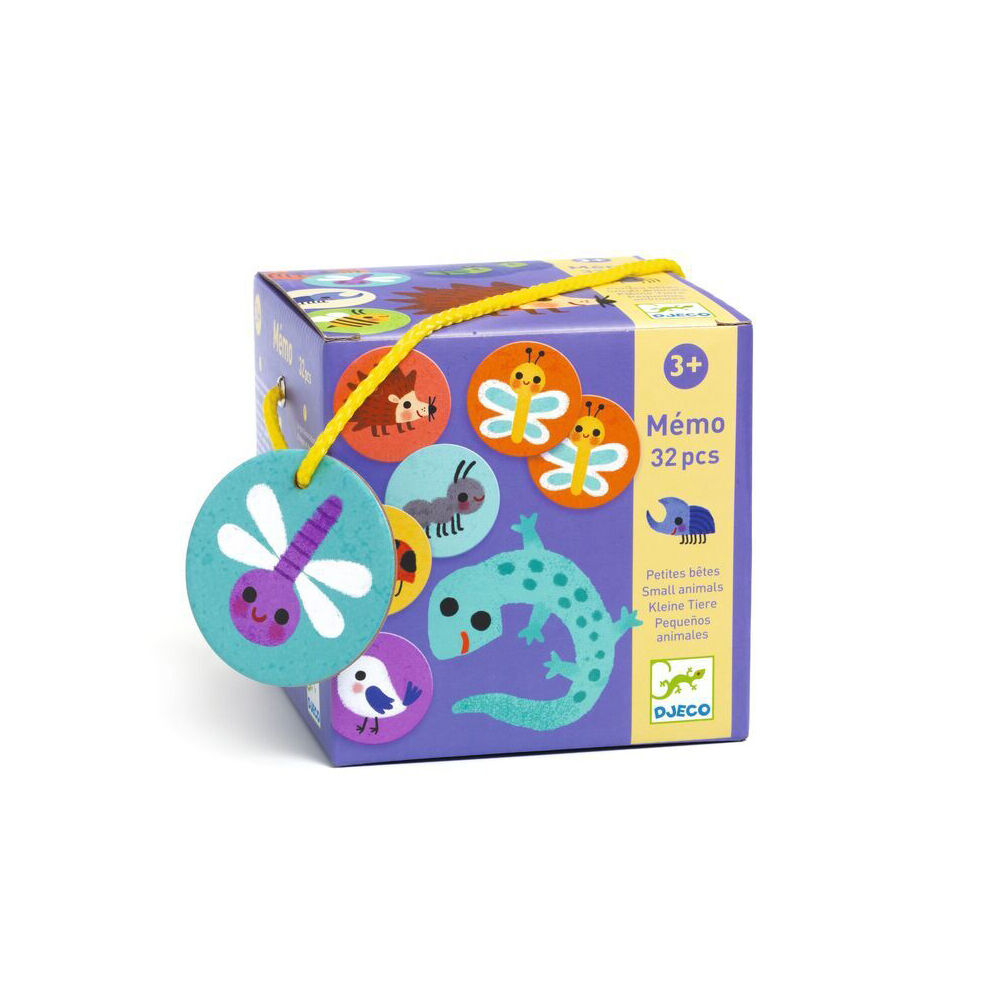 32pc Djeco Small Animals Memory Game Kids Educational Play 2y+