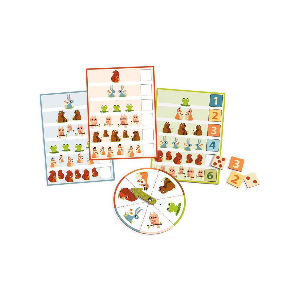 Djeco Bingo 123 Learning Numbers Game Kids Educational Play 4y+