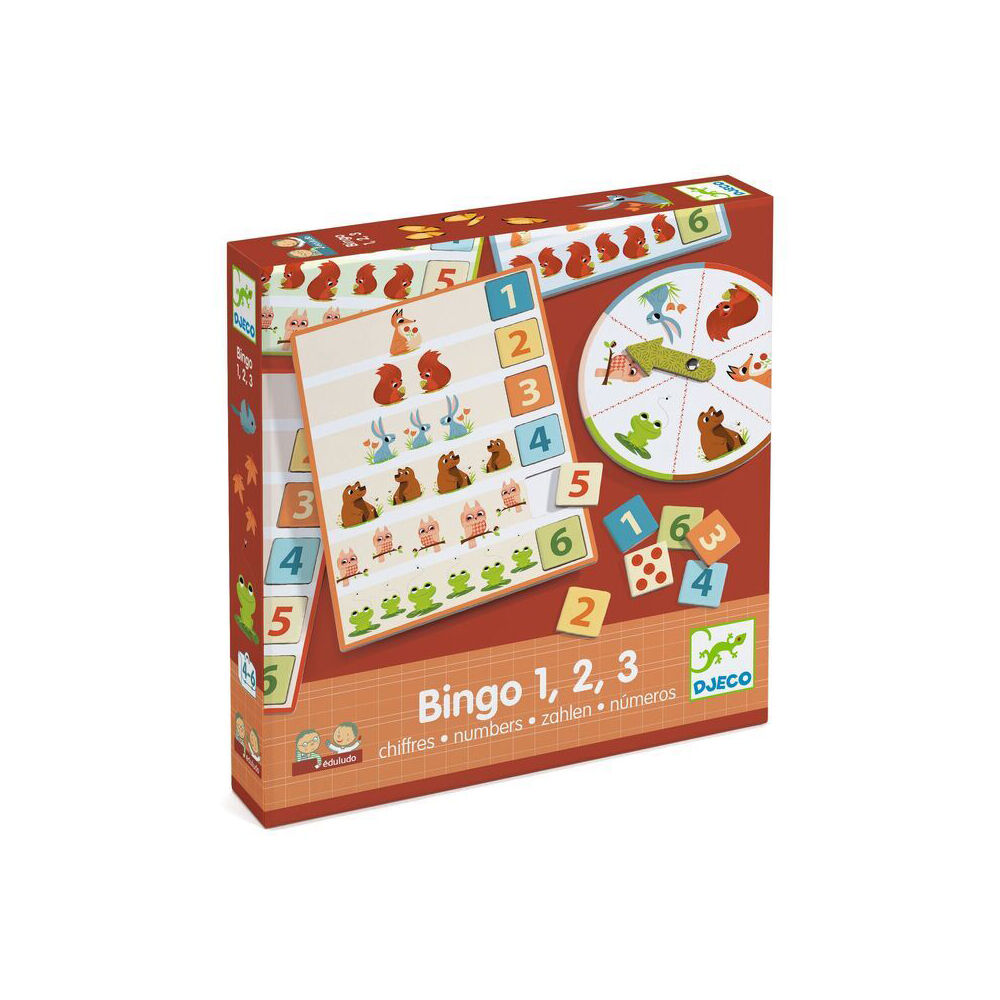 Djeco Bingo 123 Learning Numbers Game Kids Educational Play 4y+