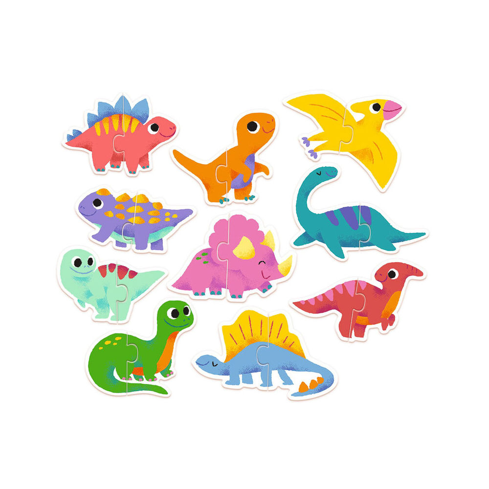20pc Djeco Duo Dinosaur Jigsaw Puzzle Kids Educational Game 2y+