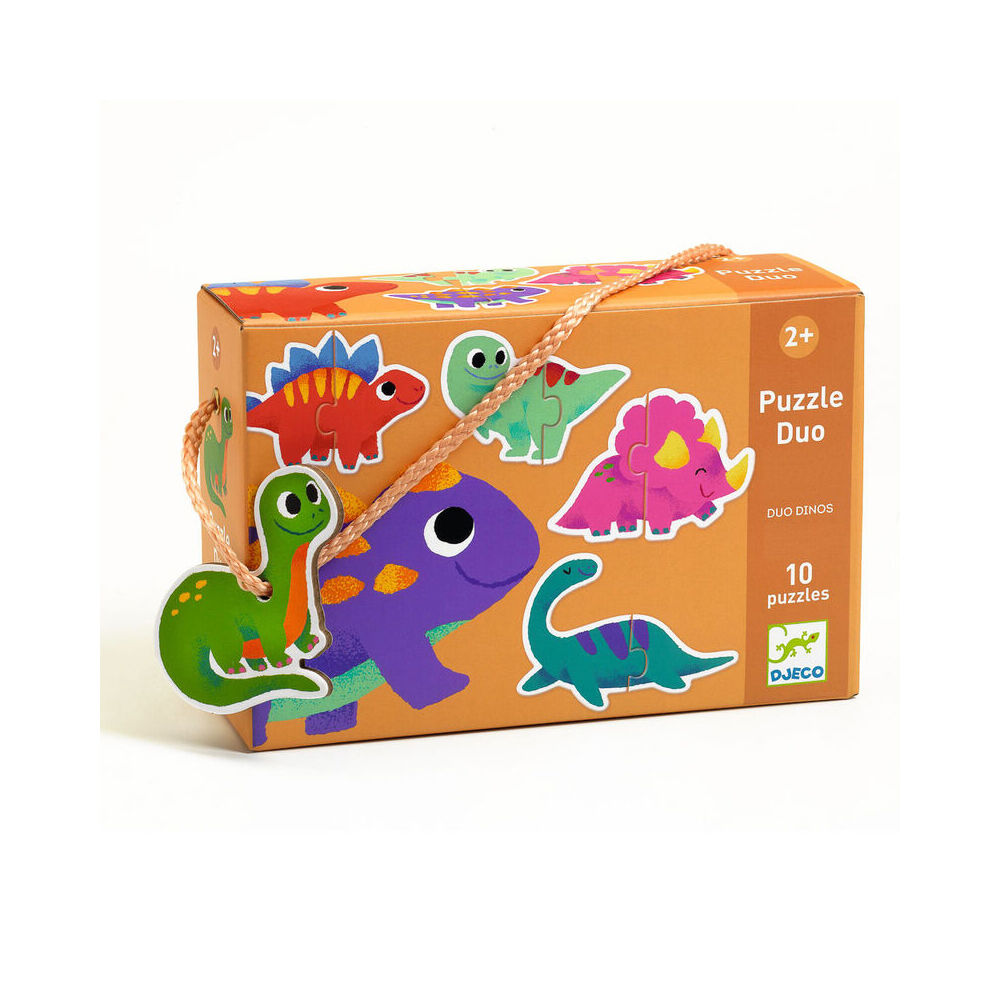 20pc Djeco Duo Dinosaur Jigsaw Puzzle Kids Educational Game 2y+