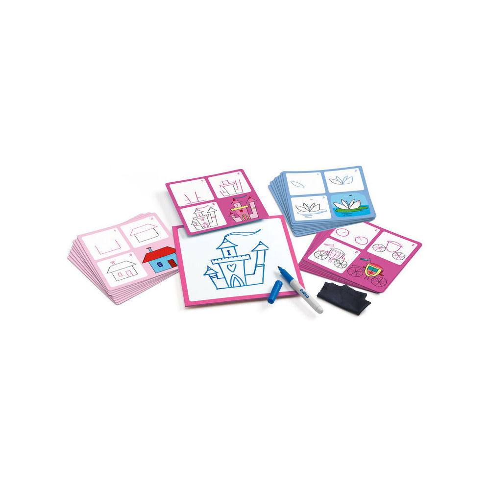 Djeco Step by Step Josephine Learn to Draw Basic w/ White Board 4y+