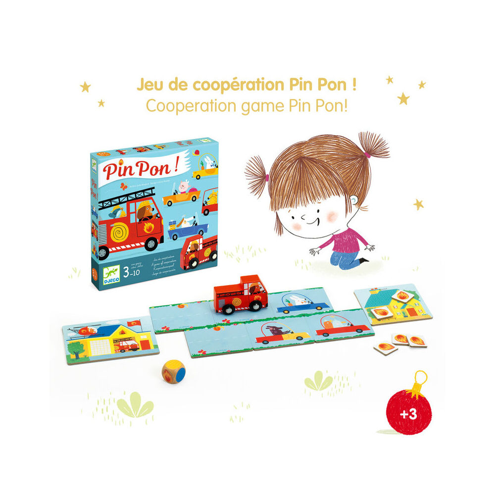 Djeco PinPon! Fire Cooperation Kids/Children Interactive Game 3y+