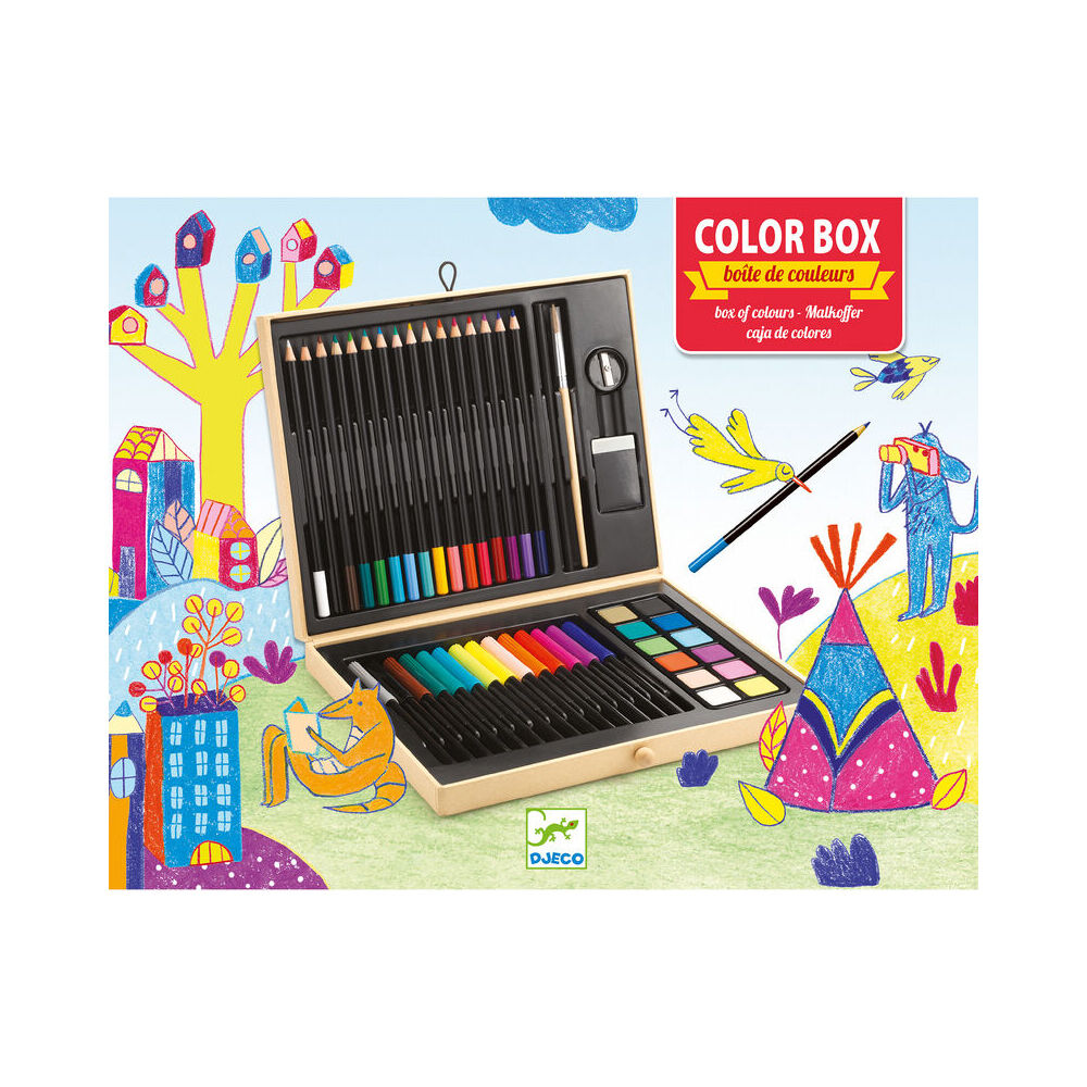 Djeco Colour Box Drawing Set Colouring Kit Kids/Children 5y+