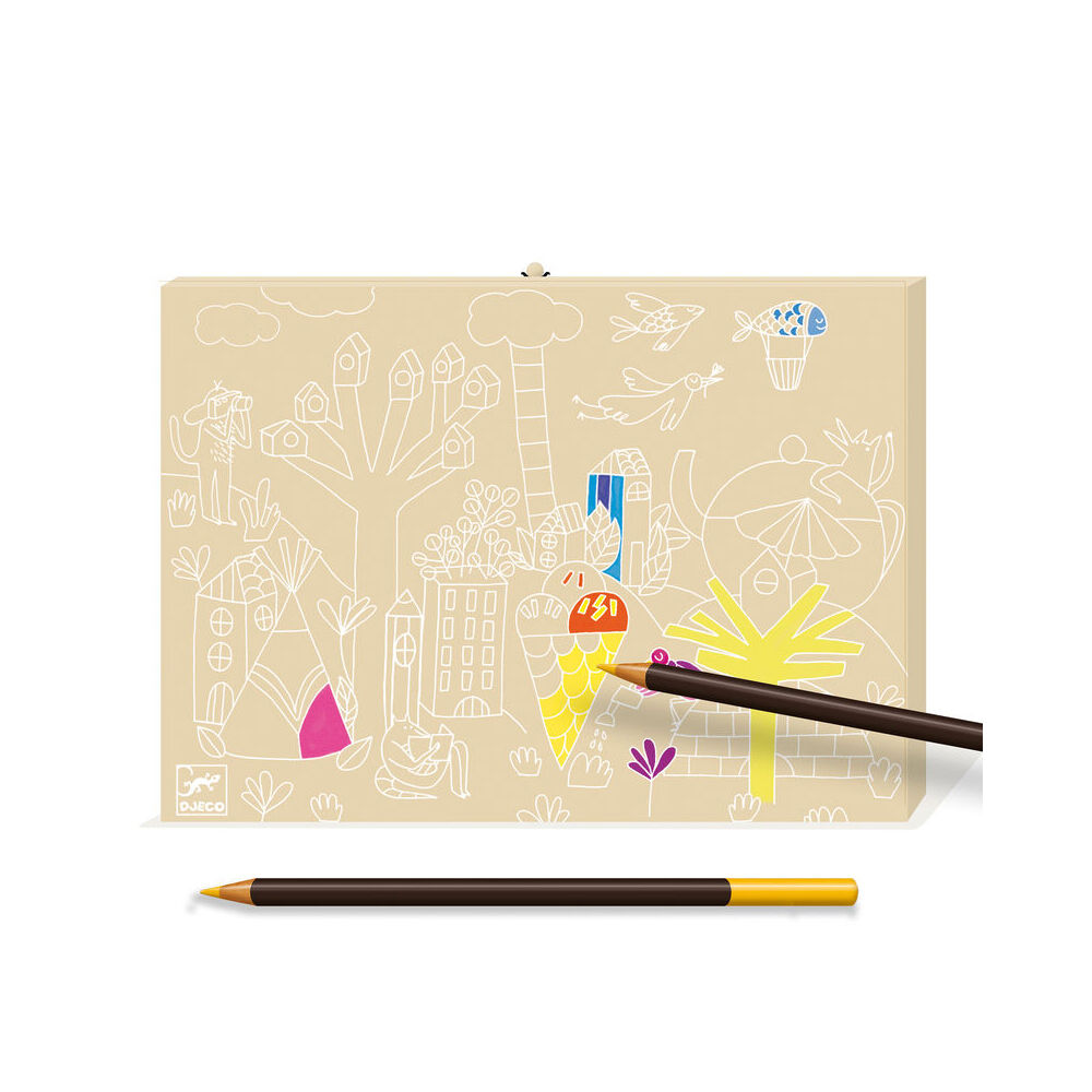 Djeco Colour Box Drawing Set Colouring Kit Kids/Children 5y+
