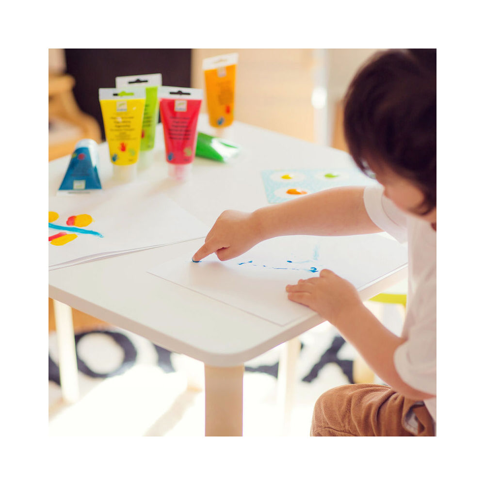 6pc Djeco Finger Paint Tubes Kids DIY Craft Painting Kit 18m+