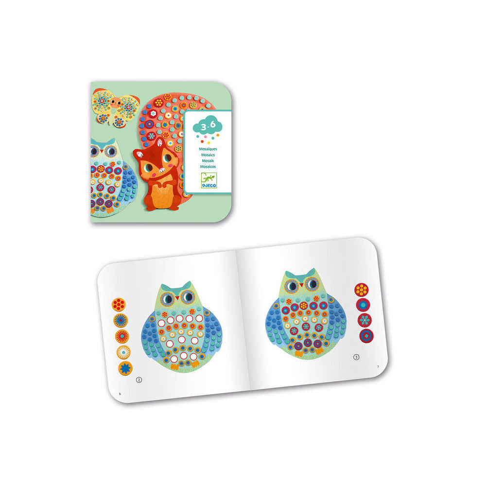 2PK Djeco Milfiori Mosaic Art/Craft Kids Activity Creative Kit 3y+