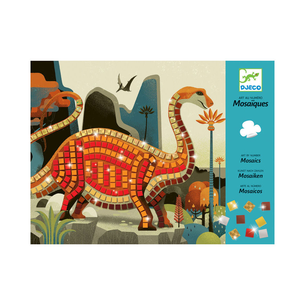 Djeco Dinosaurs Mosaic Art/Craft Kids Activity Creative Kit 4y+