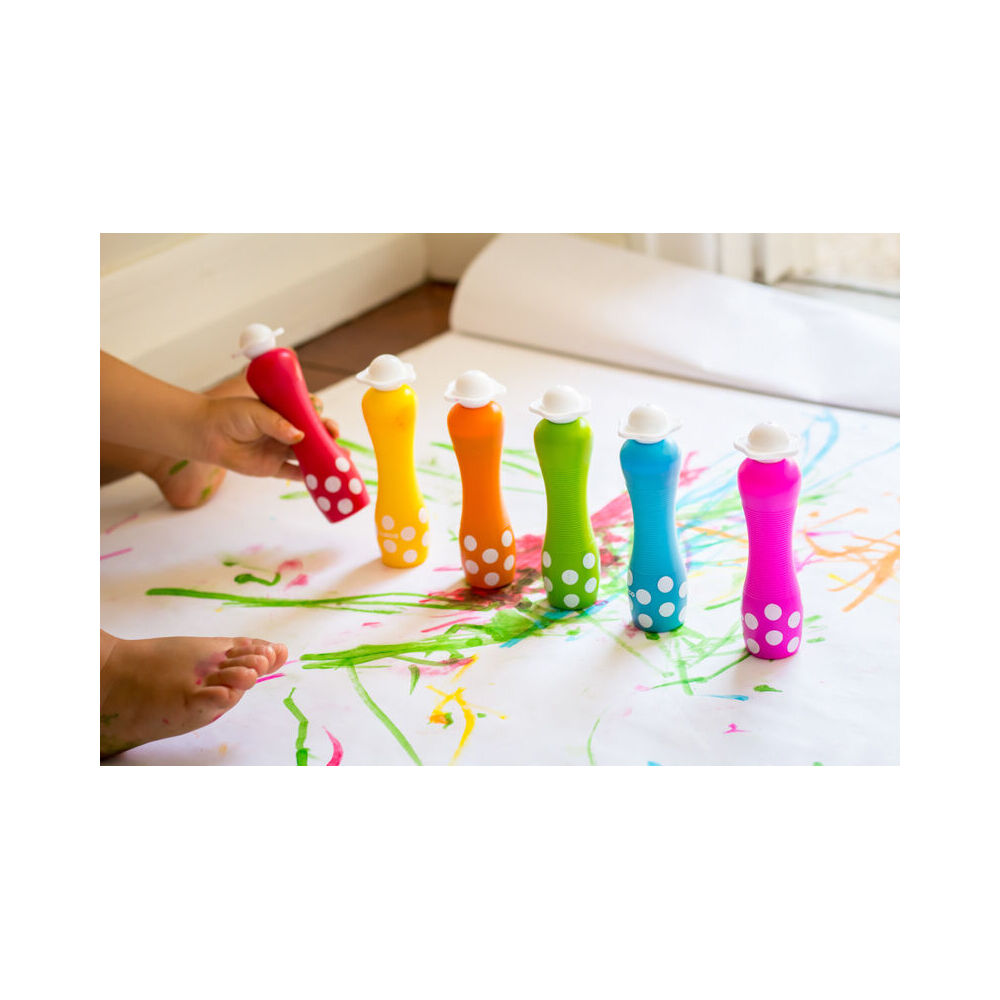 6pc Djeco Kids Colouring Foam Marker Art Drawing 18m+