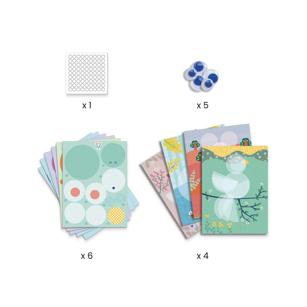 Djeco Round & Round Paper Collage Kids Activity Kit 3y+