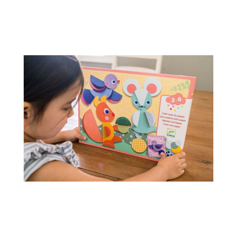 Djeco Round & Round Paper Collage Kids Activity Kit 3y+