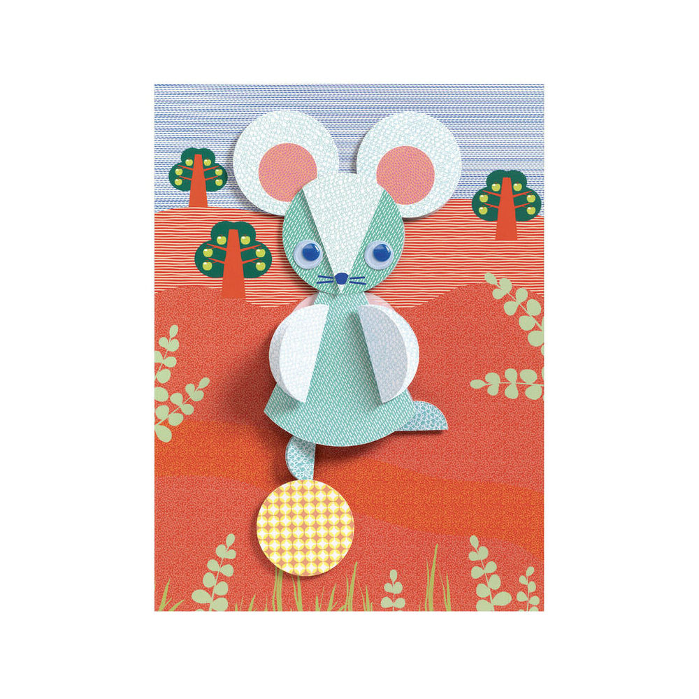 Djeco Round & Round Paper Collage Kids Activity Kit 3y+