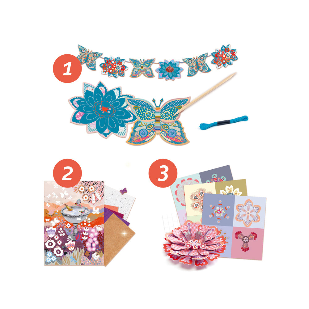 Djeco The Flower Garden Multi Kids/Children Craft Box Set 6y+