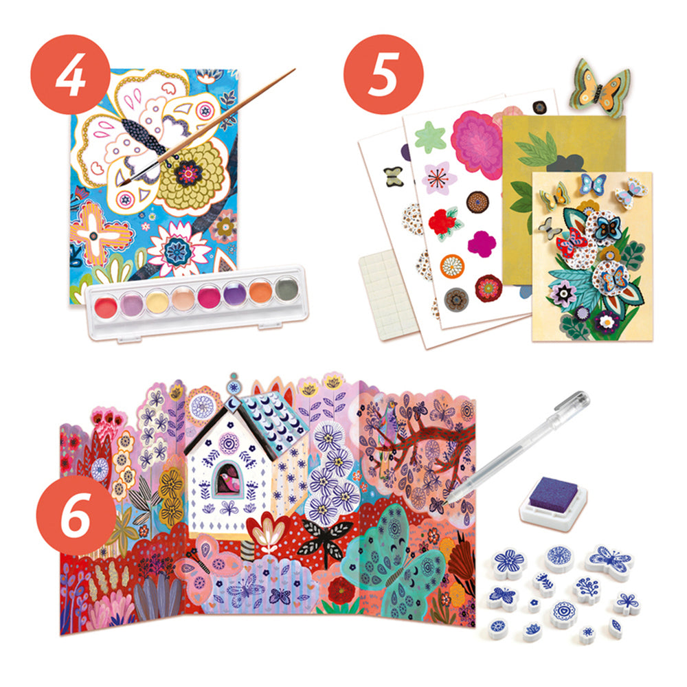 Djeco The Flower Garden Multi Kids/Children Craft Box Set 6y+