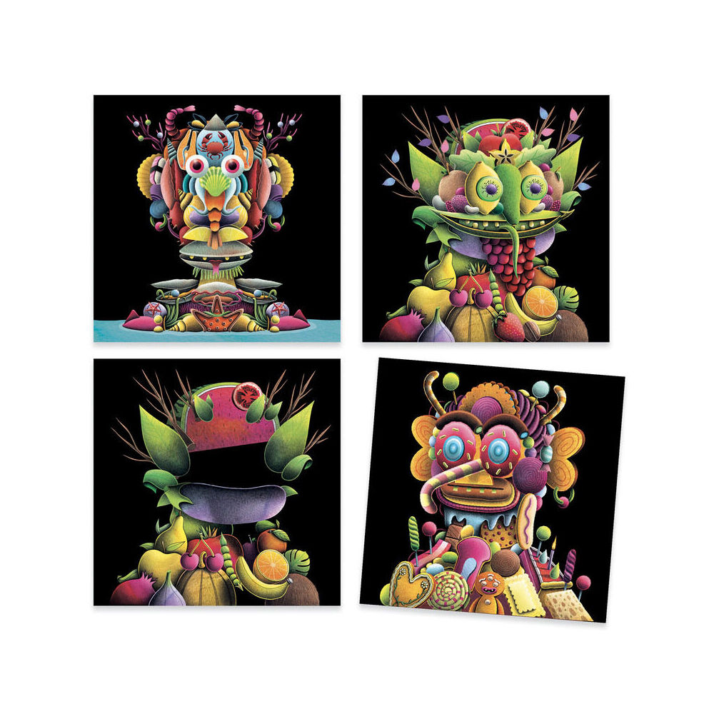 2PK Djeco Inspired By Spring Vegetables Giuseppe Arcimboldo Stickers Set 5y+