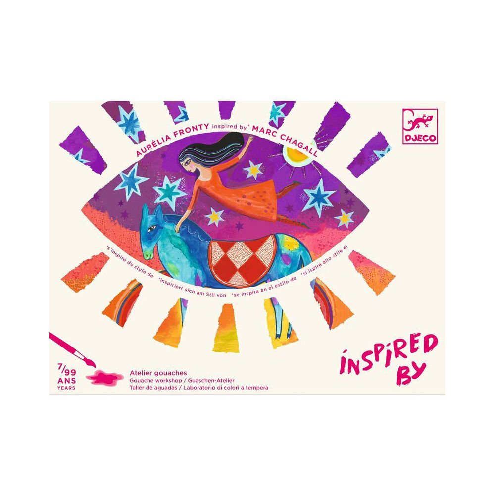 Djeco Inspired By In a Dream-Marc Chagall-Gouache Kids Paint Set 7y+