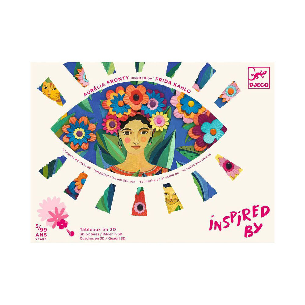 Djeco Inspired by Frida Kahlo Coyoacan 3D Pictures Kids Craft Kit 5y+
