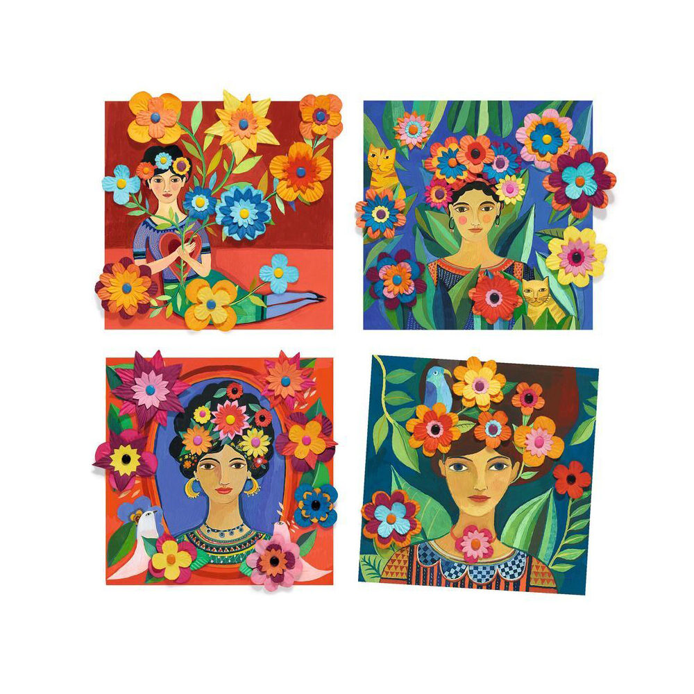 Djeco Inspired by Frida Kahlo Coyoacan 3D Pictures Kids Craft Kit 5y+