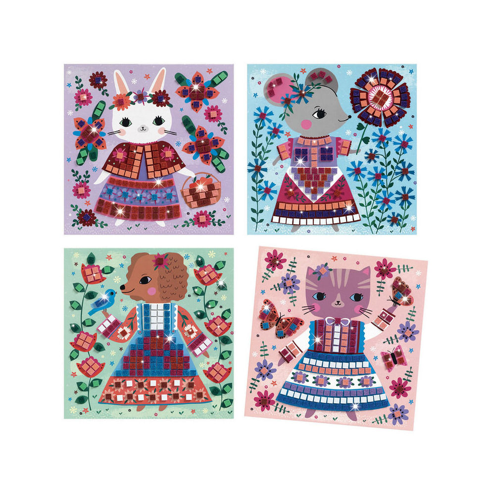 Djeco Lovely Pets Mosaic Kids DIY Creative Craft Kit 5y+