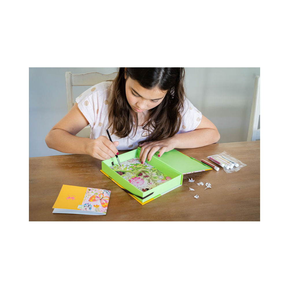 12pc Djeco Butterflies Glitter Boards DIY Art Kit Kids 8y+
