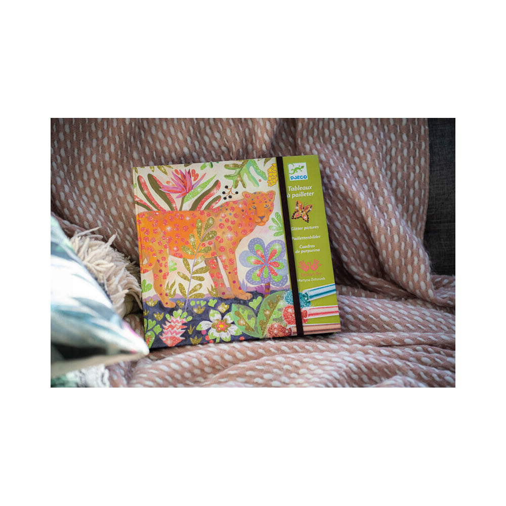 Djeco Tropico Glitter Boards Kids Activity Art Book 6y+