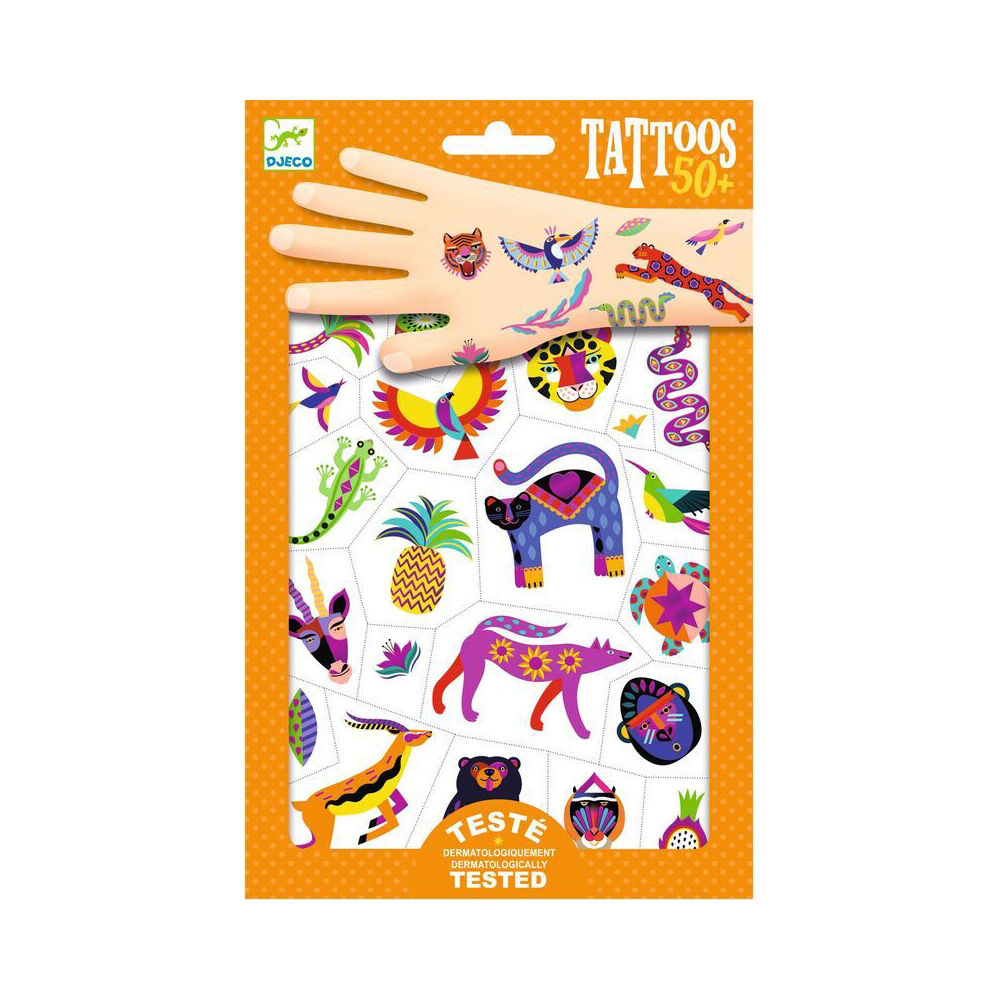 150pc Djeco Wild Beauty Temporary/Fake Tattoos Kids 3y+
