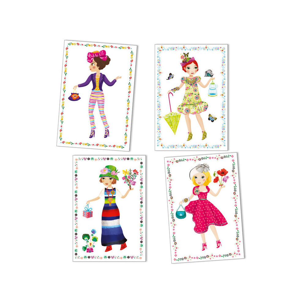 Djeco Massive Fashion Stickers & Paper Dolls Set 6y+