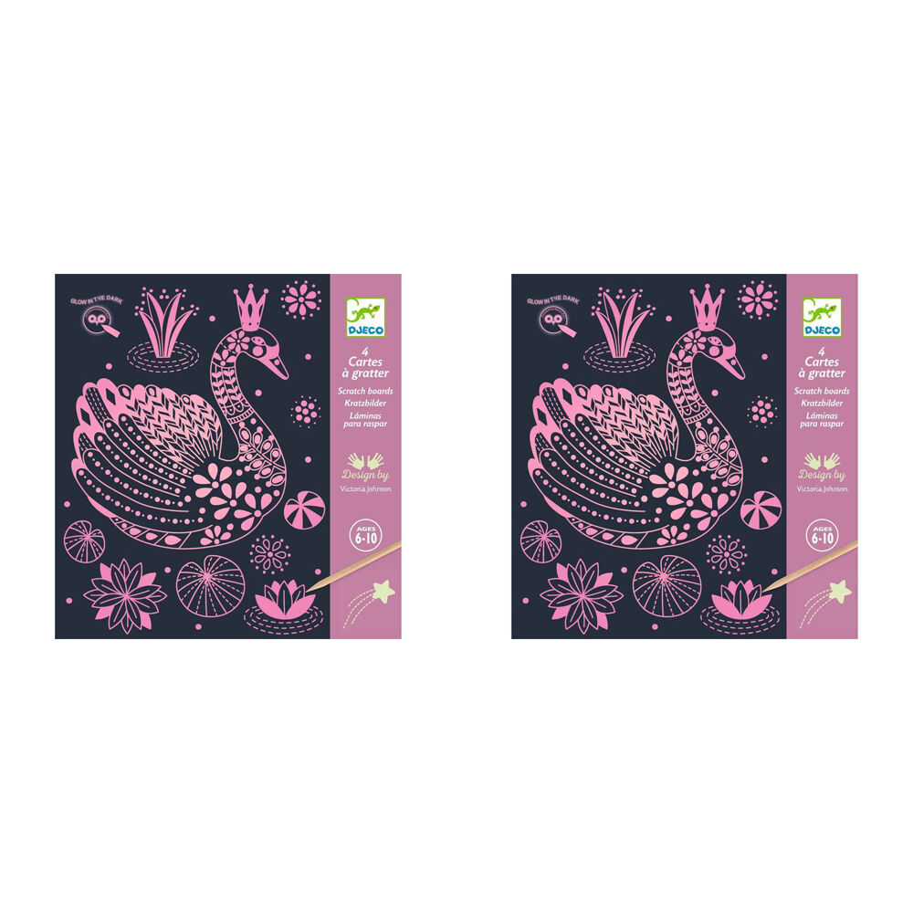 8pc Djeco Wonderful World Scratch Cards w/ Stylus Activity Kit 6y+