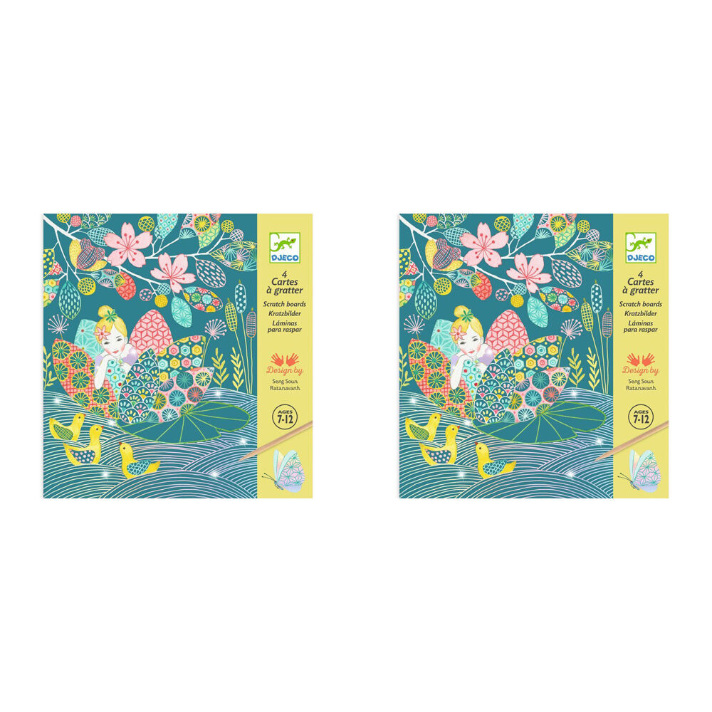 8pc Djeco The Pond Scratch Cards w/ Stylus Activity Kit 7y+