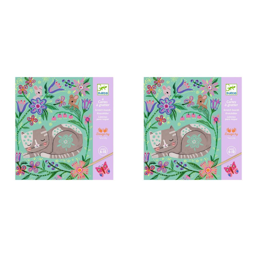 8pc Djeco Encounters Scratch Cards w/ Stylus Activity Kit 6y+
