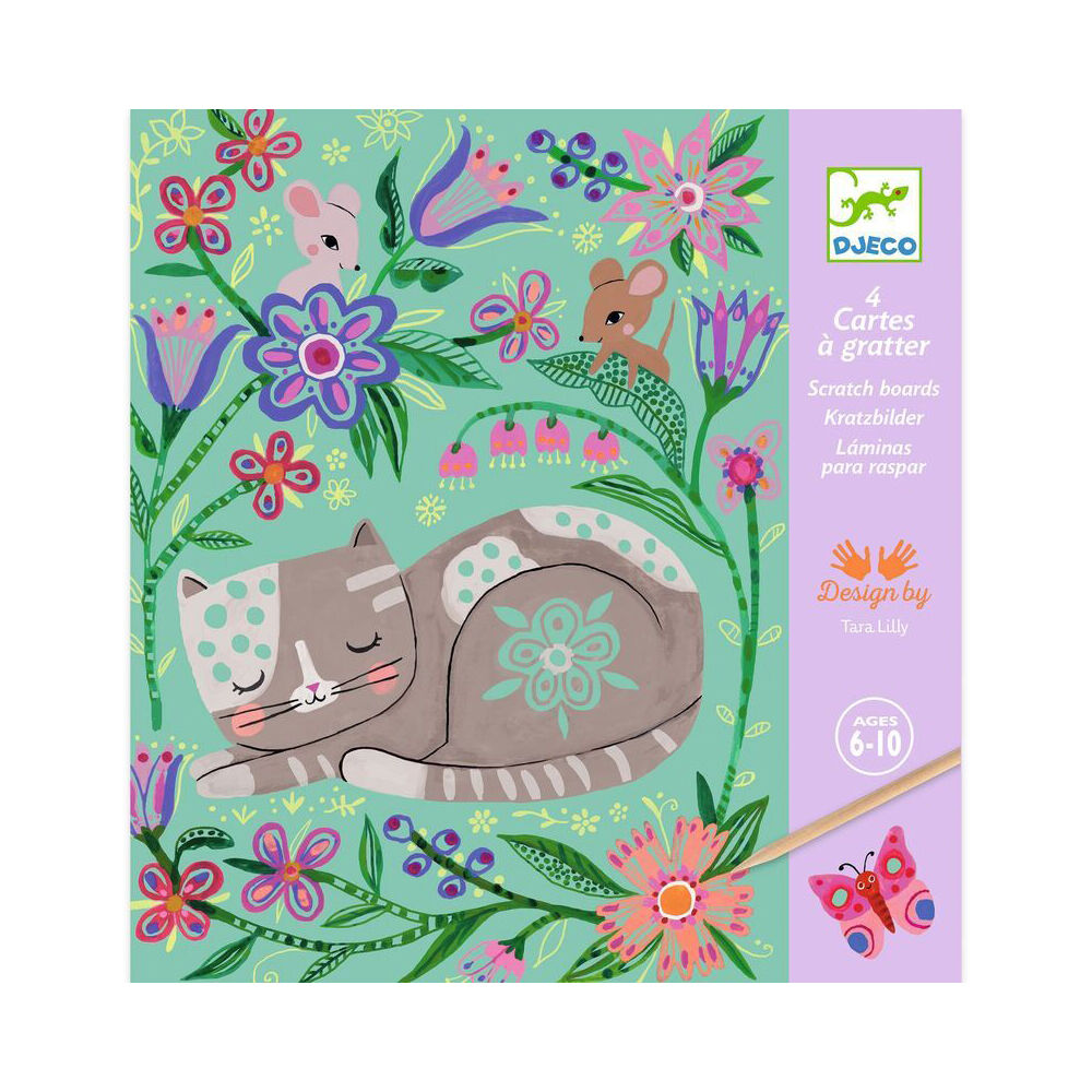 8pc Djeco Encounters Scratch Cards w/ Stylus Activity Kit 6y+