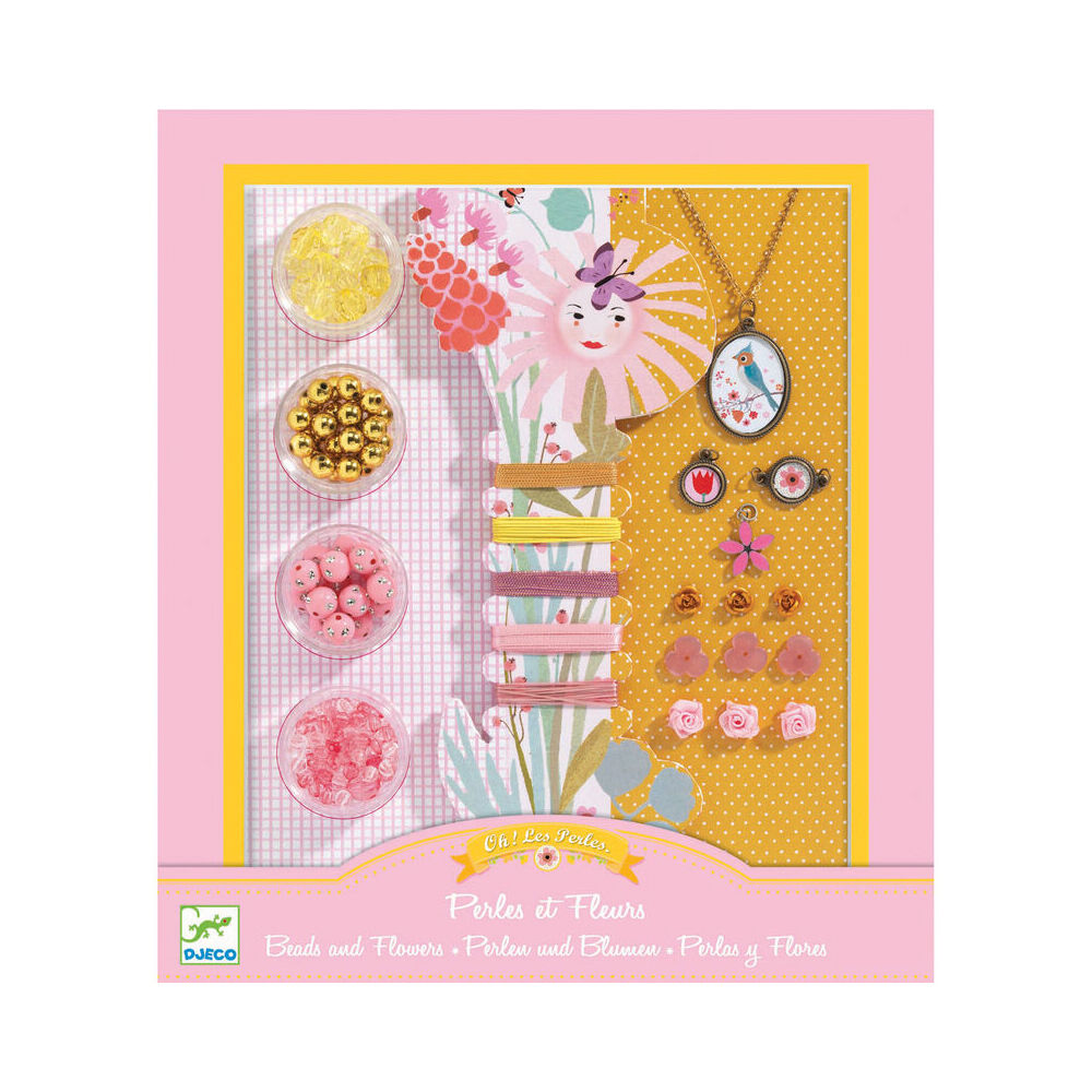 Djeco Pearls Flowers Beads Kids/Children DIY Craft Kit 7y+