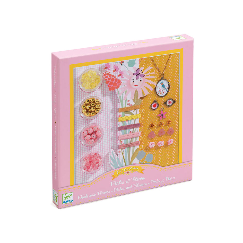 Djeco Pearls Flowers Beads Kids/Children DIY Craft Kit 7y+