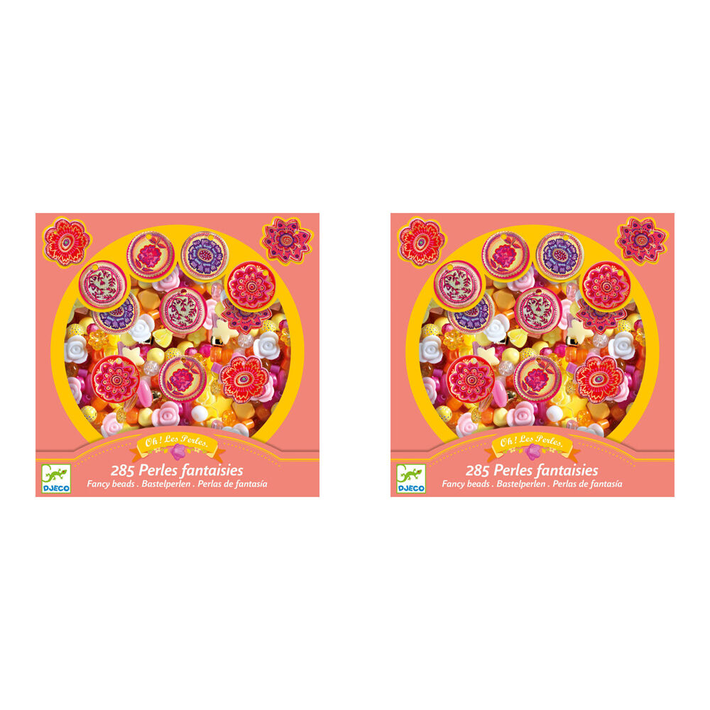 2PK Djeco Flower Fancy Beads Kids/Children Craft Accessory Kit 6y+