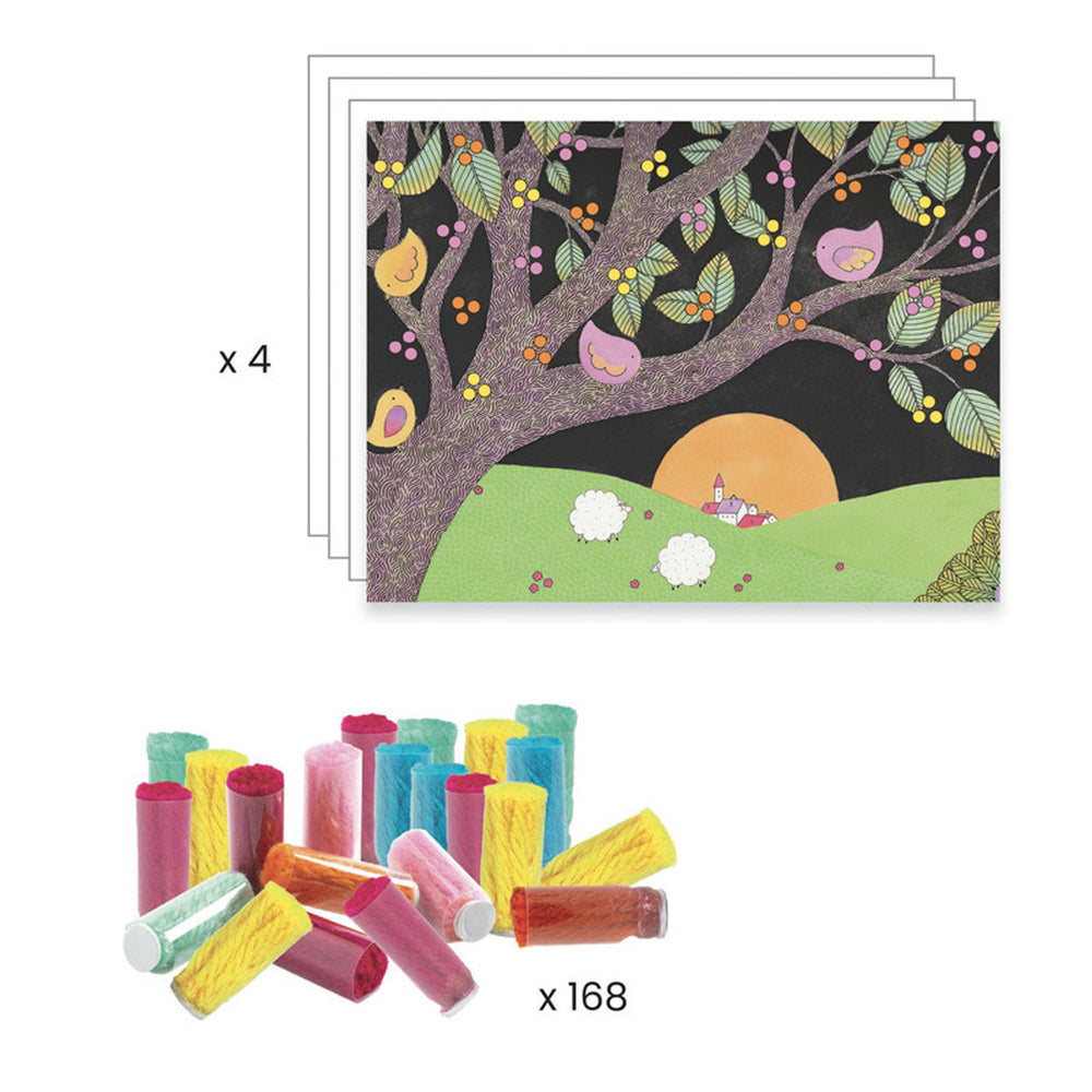 Djeco An Explosion of Pompoms Kids/Children Craft Kit 3y+