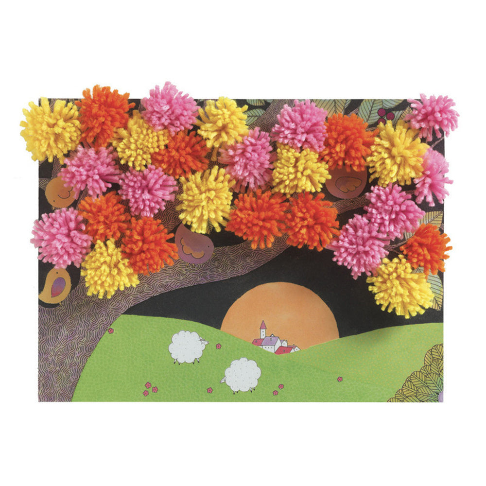 Djeco An Explosion of Pompoms Kids/Children Craft Kit 3y+