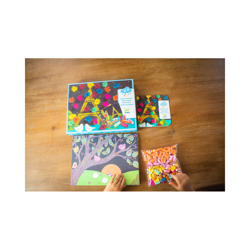 Djeco An Explosion of Pompoms Kids/Children Craft Kit 3y+
