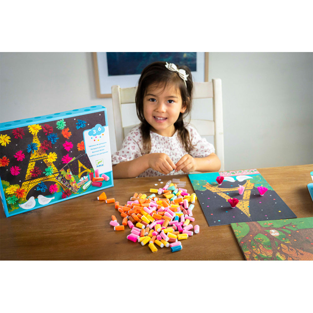 Djeco An Explosion of Pompoms Kids/Children Craft Kit 3y+