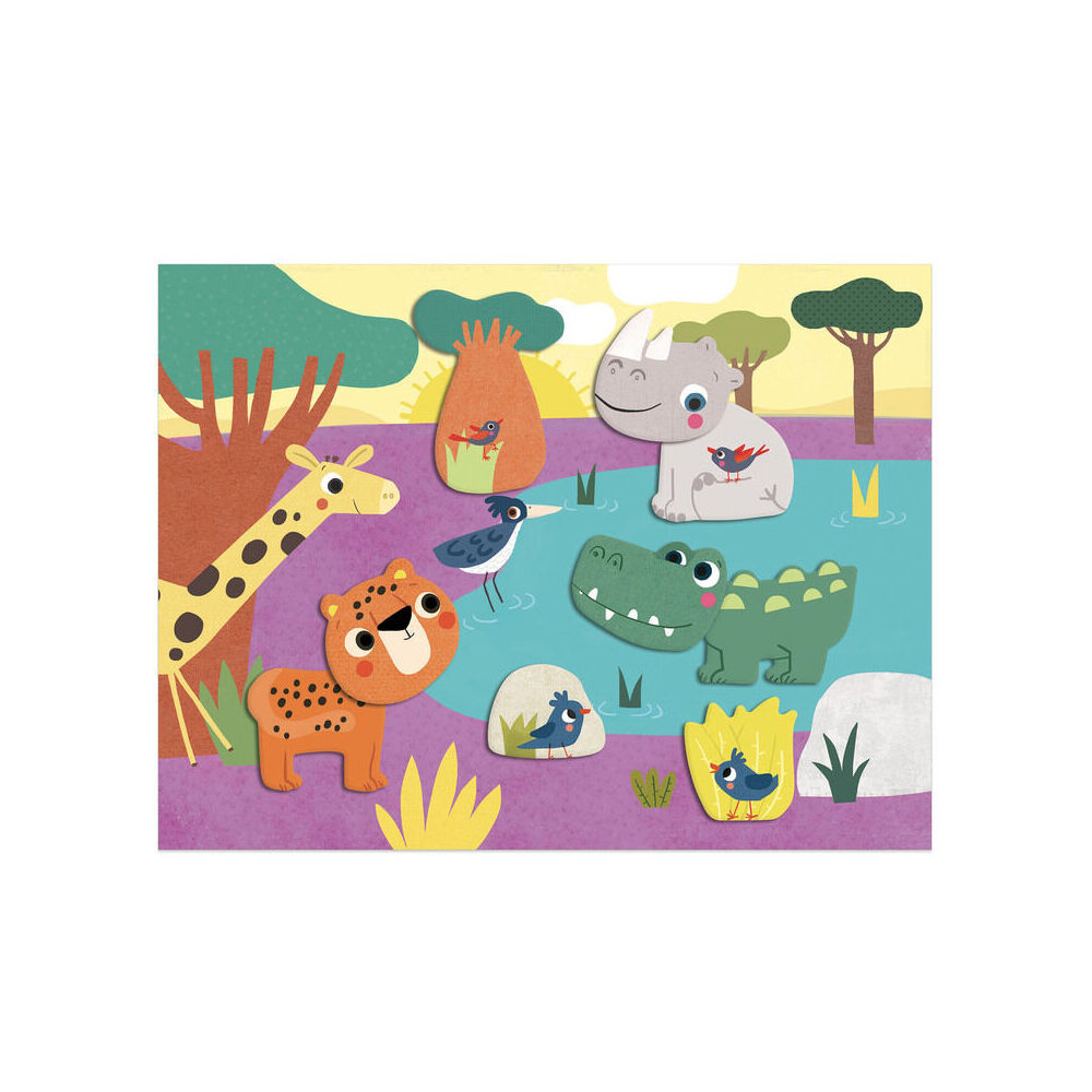 Djeco My First Collage Pre-Cut Cardboard DIY Kit Kids Toy 18m+