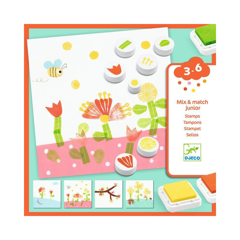 Djeco With Flowers Stamps Kids/Children Crafts/Art Set 3y+